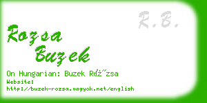 rozsa buzek business card